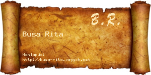 Busa Rita névjegykártya